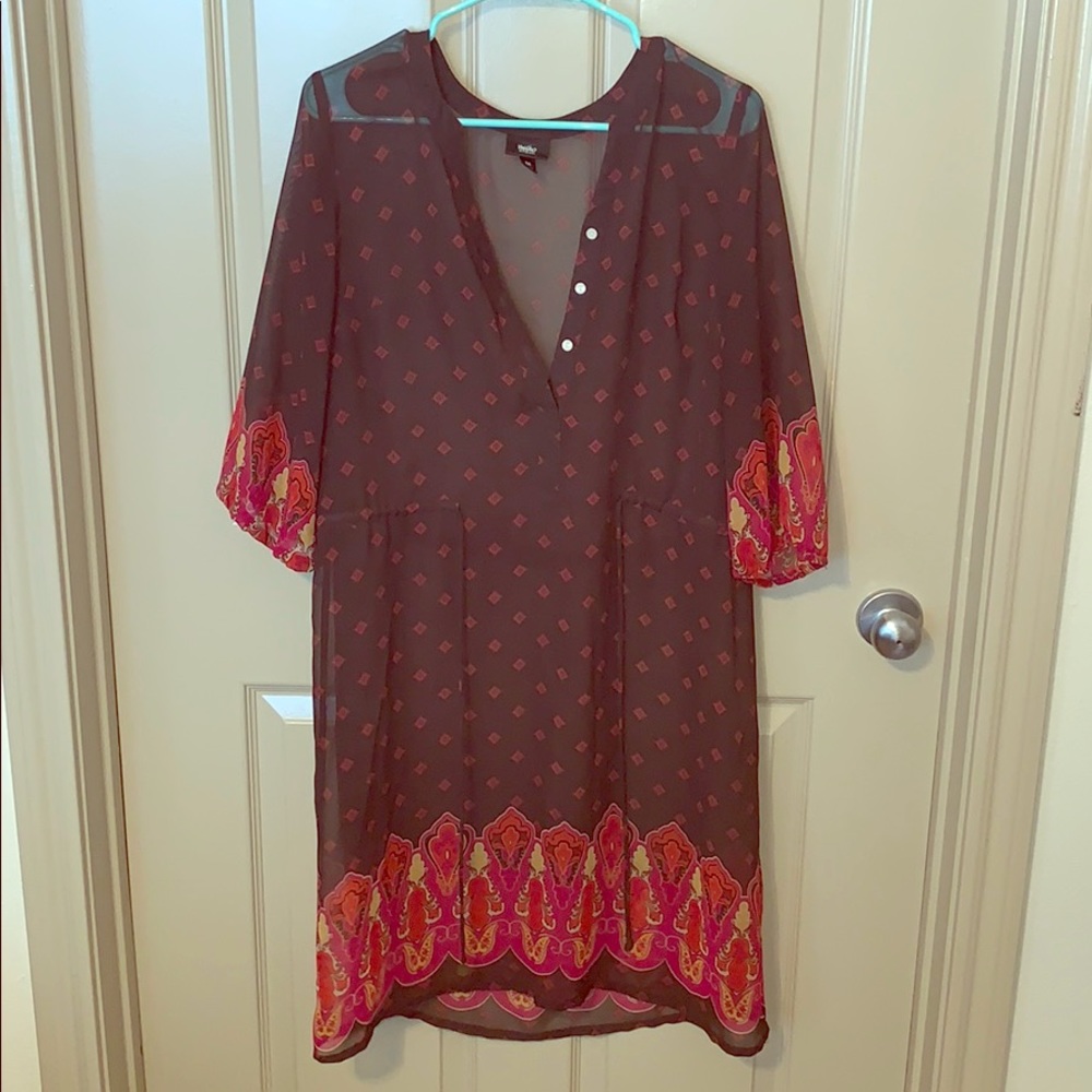 MOSSIMO SHEER DRESS WITH PATTERN